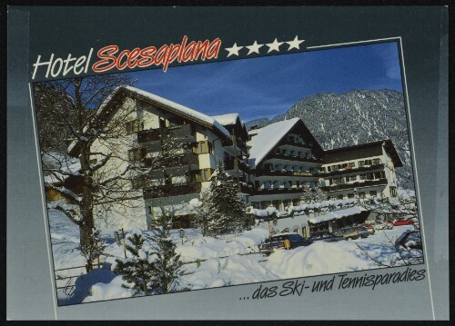 [Brand] Hotel Scesaplana ... das Ski- und Tennisparadies : [Hotel Scesaplana A-6708 Brand Fam. Schwärzler Telefon 0 55 59/221 Telex 52193 Vorarlberg, Österreich ...]