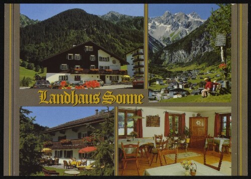 [Brand] Landhaus Sonne : [Landhaus Sonne, A-6708 Brand 59 Liselotte und Franz Beisteiner, Telefon 0 55 59/243 Vorarlberg, Österreich ...]