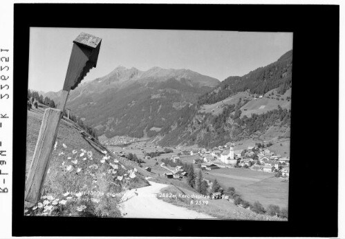 Neustift 1000 m gegen Brennerspitze 2882 m und Kerachspitze 2919 m / Stubaital Tirol
