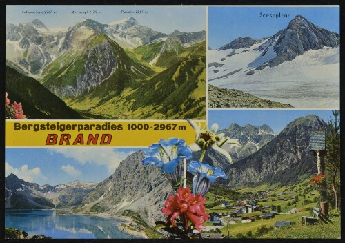 Brand : Bergsteigerparadies 1000-2967 m : Schesaplana ... ;