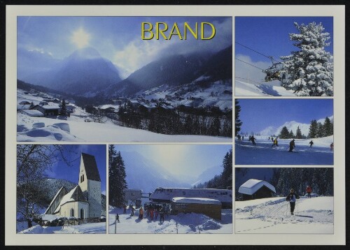 Brand : [Wintersportort Brand, 1050 m, im Brandnertal mit Skigebiet und Pfarrkirche, Vorarlberg, Österreich ...]