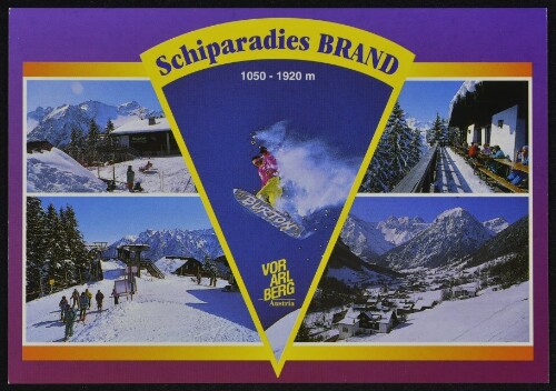 Schiparadies Brand 1050 - 1920 m Vorarlberg Austria : [Wintersport - Freizeit - Erlebnis im schönen Brandnertal, Vorarlberg - Austria ...]