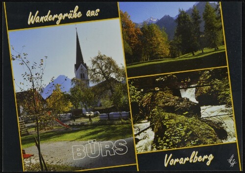 Wandergrüße aus Bürs Vorarlberg : [Bürs bei Bludenz mit Bludenzer Mittagspitze und Bürser Schlucht Vorarlberg, Österreich ...]