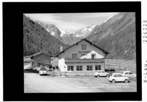 Gasthof zum Feuerstein gegen Schafkamm - Feuerstein und Wetterspitzen / Gschnitz / Tirol