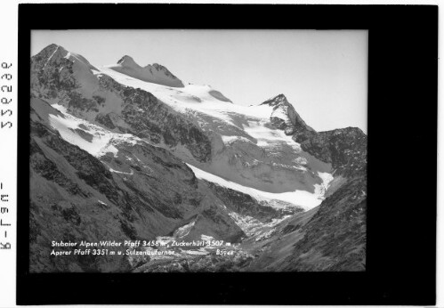 Stubaier Alpen / Wider Pfaff 3458 m - Zuckerhütl 3507 m - Aperer Pfaff 3351 m und Sulzenauferner