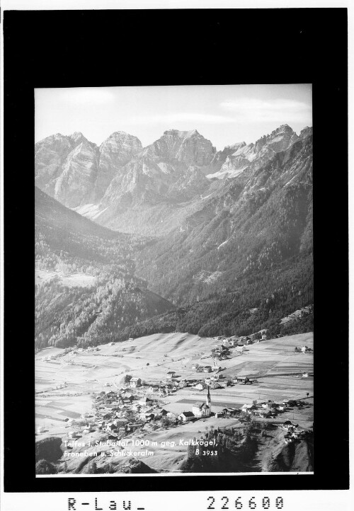 Telfes im Stubaital gegen Kalkkögel - Froneben und Schlickeralm