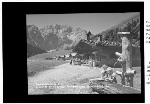 Karwendelgebirge - Tirol / Engalm 1216 m am Grossen Ahornboden gegen Grubenkarspitze 2661 m