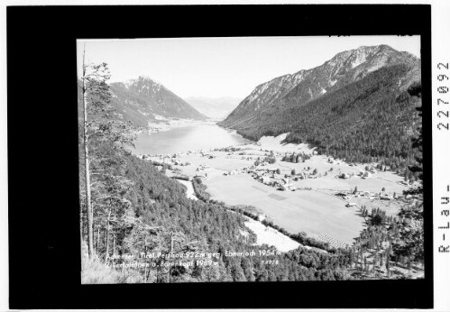 Achensee / Tirol / Pertisau 922 m gegen Ebnerjoch 1954 m - Zillertalalpen und Bärenkopf : [Pertisau am Achensee gegen Bärenkopf - Ebnerjoch und Kitzbüheler Alpen]