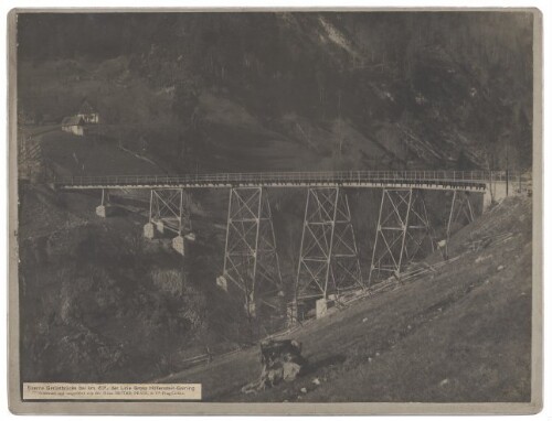 Eiserne Gerüstbrücke bei km. 63 2/4 der Linie Gross Hollenstein-Gaming