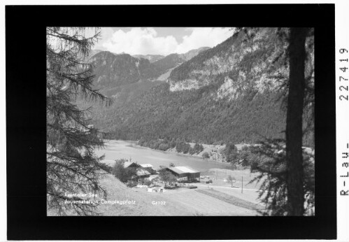 Reintaler See / Jausenstation - Campingplatz : [Gertl am Reintalersee bei Kramsach gegen Rofangruppe / Tirol]