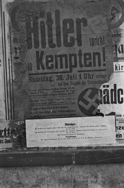 Hitlertage in Kempten, das Einladungsplakat