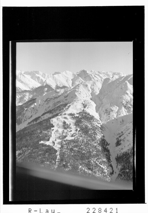 [Skigebiet Rossboden - Seefelderjoch bei Seefeld gegen Hochgleirsch / Tirol]
