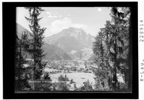 Mayrhofen mit Grünberg / Zillertal - Tirol : [Mayrhofen gegen Grinbergspitzen]