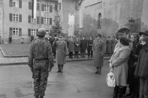 Vereidigung von Soldaten in der Bregenzer Oberstadt