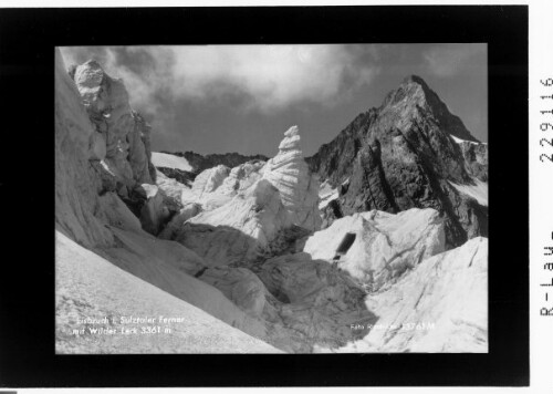 Eisbruch im Sulztaler Ferner mit Wilder Leck 3361 m