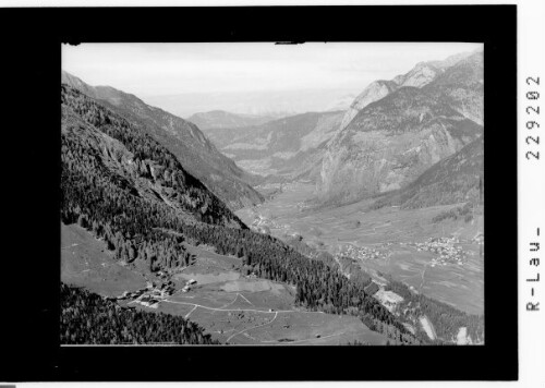 Blick in das Vordere Ötztal / Köfels - Umhausen - Tumpen und Ötz / Tirol