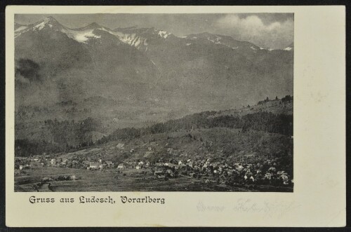 Gruss aus Ludesch, Vorarlberg : [Postkarte An ... in ...]