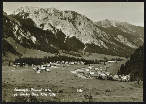 [Nenzing] Nenzinger - Himmel 1367 m gg. Rauher Berg 1950 m Vlbg.