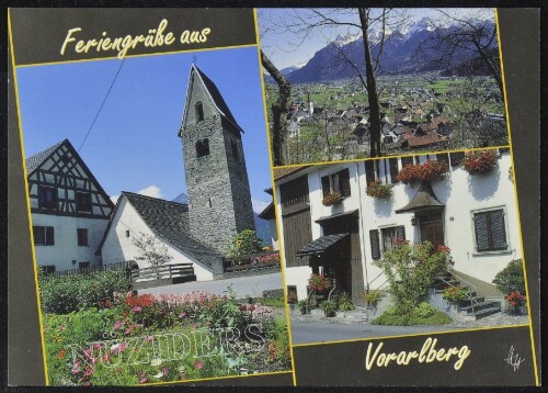 Feriengrüße aus Nüziders Vorarlberg : [Nüziders im Walgau mit St. Vineriuskirche aus karolingischer Zeit und Ortsmotiven Vorarlberg, Österreich ...]