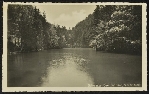 Schwarzer See, Satteins, Vorarlberg
