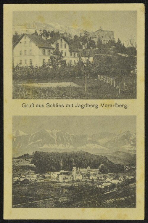 Gruß aus Schlins mit Jagdberg Vorarlberg