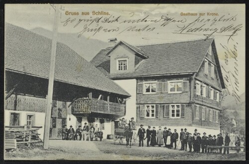 Gruss aus Schlins : Gasthaus zur Krone : [Postkarte ...]