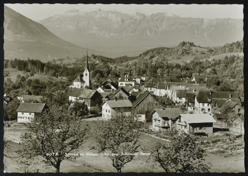 Schnifis im Walgau Vlbg. geg. Schweizer Berge