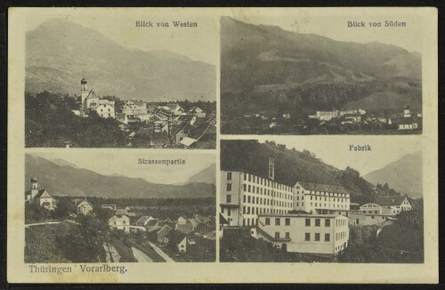 Thüringen Vorarlberg : Blick von Westen : Blick von Süden : Strassenpartie : Fabrik