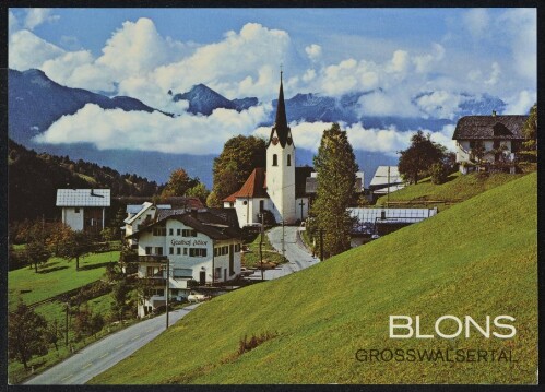 Blons Grosswalsertal : [Blons, 903 m, Großwalsertal gegen den Rätkon Vorarlberg, Österreich ...]