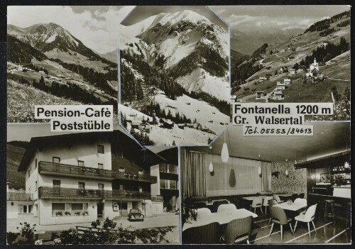 Fontanella 1200 m Gr. Walsertal : Pension-Cafè Poststüble ... ;