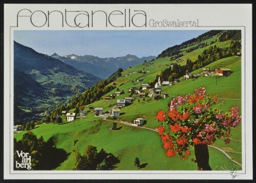 Fontanella Großwalsertal Vorarlberg : [Fontanella im Großwalsertal gegen Raggal und Rätikon Vorarlberg, Österreich ...]