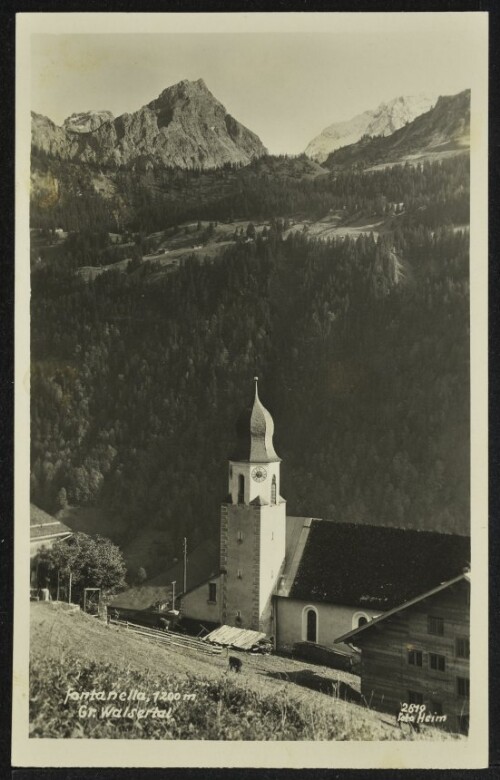 Fontanella, 1200 m Gr. Walsertal