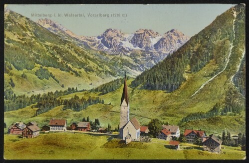 Mittelberg i. kl. Walsertal, Vorarlberg (1218 m)