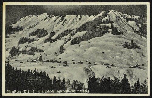 Mittelberg (1218 m) mit Waldmentingerhorn und Heuberg