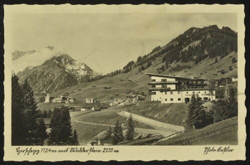 [Mittelberg] Hirschegg 1124 m mit Widderstein 2535 m : [Hirschegg 1124 m mit Widderstein 2535 m und Heuberg ...]