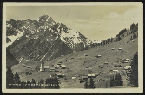 [Mittelberg] Hirschegg 1124 m mit Widderstein 2535 m