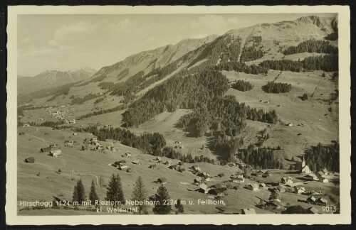 [Mittelberg] Hirschegg 1124 m mit Riezlern, Nebelhorn 2224 m u. Fellhorn, kl. Walsertal