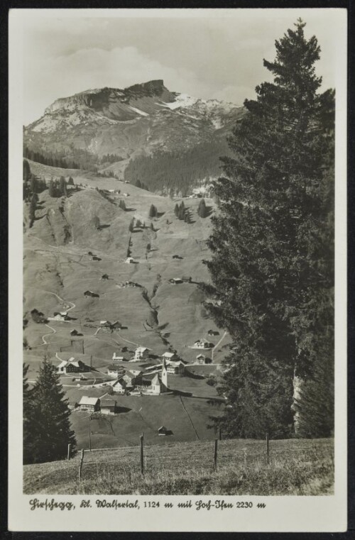 [Mittelberg] Hirschegg, kl. Walsertal, 1124 m mit Hoch-Jfen 2230 m