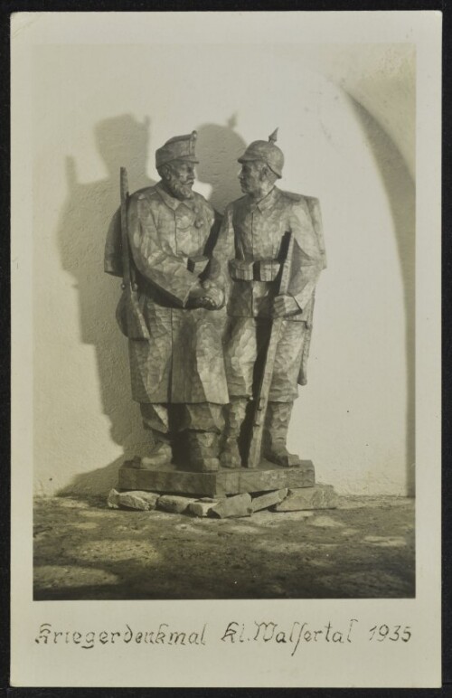 [Mittelberg Hirschegg] Kriegerdenkmal Kl. Walsertal 1935