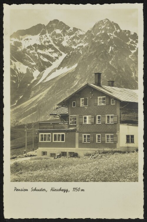 [Mittelberg] Pension Schuster, Hirschegg, 1150 m