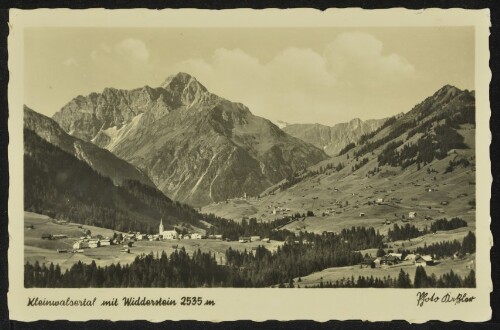 [Mittelberg Riezlern] Kleinwalsertal mit Widderstein 2535 m : [Riezlern 1100 m, Hirschegg 1124 m Mittelberg 1218 m mit Widderstein 2535 m ...]