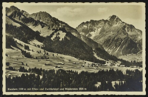 [Mittelberg] Riezlern 1100 m mit Elfer- und Zwölferkopf und Widderstein 2536 m