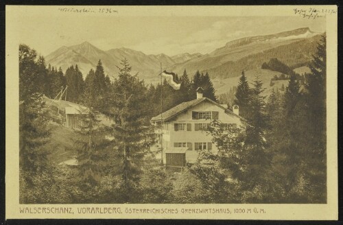 [Mittelberg Riezlern] Walserschanz, Vorarlberg, österreichisches Grenzwirtshaus, 1000 m ü. M.
