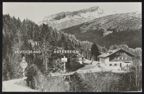 [Mittelberg Riezlern] : Deutschland : Österreich : [Kleinwalsertal Österreichischer Grenzgasthof Walserschanz 1000 m ...]