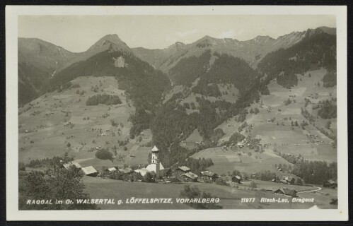 Raggal im Gr. Walsertal g. Löffelspitze, Vorarlberg