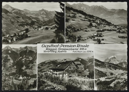 Gasthof-Pension Rössle Raggal, Grosswalsertal 1016 m Vorarlberg, Austria