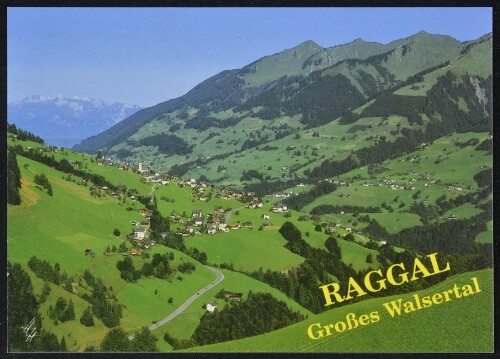 Raggal Großes Walsertal : [Raggal, 1015 m, gegen Rheintal, Walser Berge und St. Gerold, Grosses Walsertal Vorarlberg, Österreich ...]
