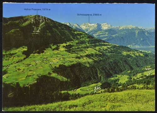 [Raggal] : Blons : Raggal : Hoher Frassen, 1979 m : Schesaplana, 2965 m : [Raggal, 1016 m und Blons, 903 m im Großen Walsertal Vorarlberg - Austria ...]