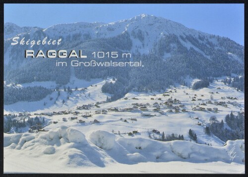 Skigebiet Raggal 1015 m im Großwalsertal : [Raggal im Großwalsertal, 1015 m, gegen Hoher Fraßen, 1979 m Vorarlberg, Österreich ...]