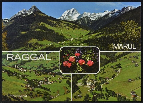 Raggal Großwalsertal : Marul : [Raggal, 1015 m und Marul, 976 m im Großwalsertal gegen Rote Wand, 2704 m Vorarlberg, Österreich ...]